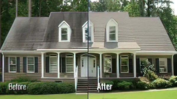 before after whole house softwashing gigapixel very compressed width 600px