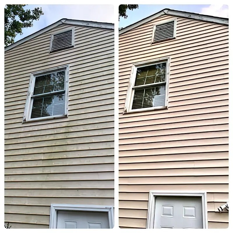 outside home vinyl siding rust removal before after cartersville
